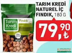 TARIM KREDİ NATUREL İÇ FINDIK 180 G fiyat ve kampanya bilgisi